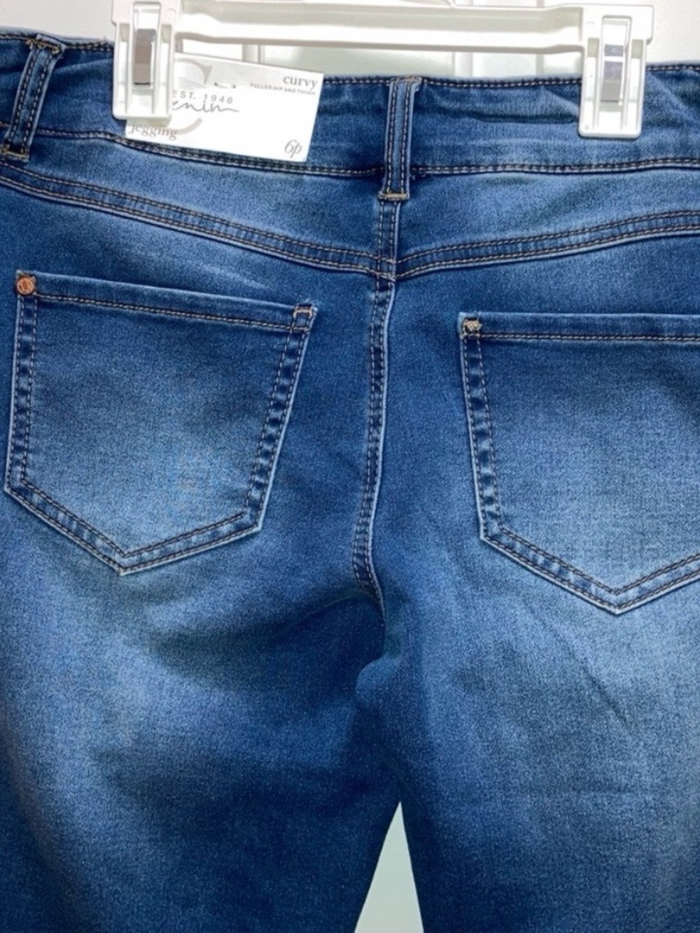 Womens Est.1946 Denim French Terry Cozy Knit Jeggings pullon Size 6P new - Picture 6 of 7